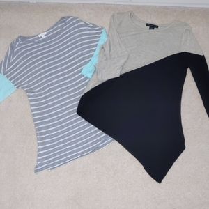 SOLD! 2 EUC 3/4 length sleeve Tops